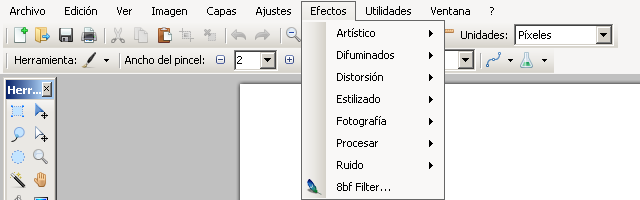 Usar filtros de Photoshop en Paint.NET Usar filtros de Photoshop en Paint.NET