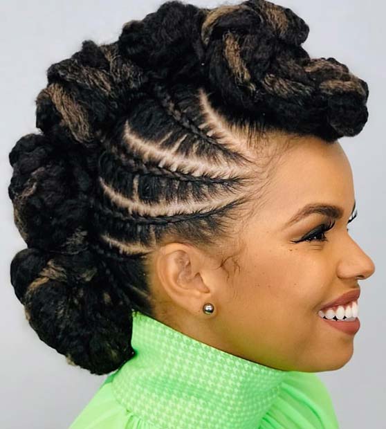 39 Bubble Mohawk Braid Hairstyles Ponytails For African