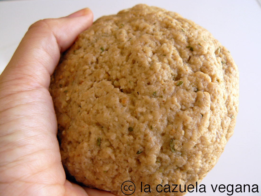 Seitán casero (a partir del gluten) La Cazuela Vegana Alimentación