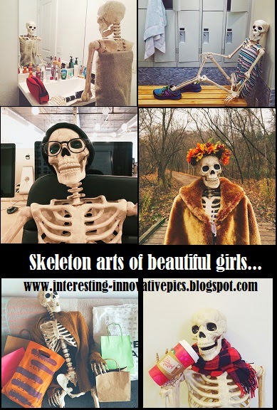 Skeleton sculpture arts of girls, Extraordinary skeleton sculptures  