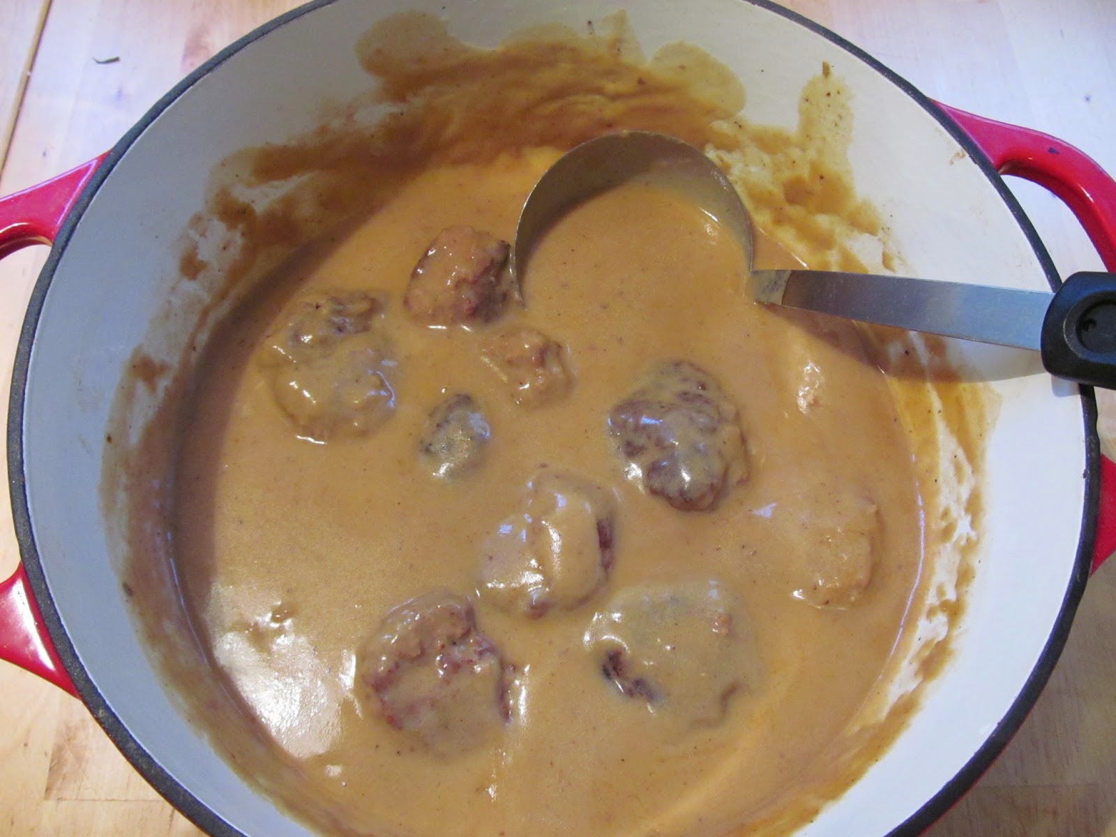 For the love of dinner Norwegian Meatballs In Brown Gravy With Pea Puree