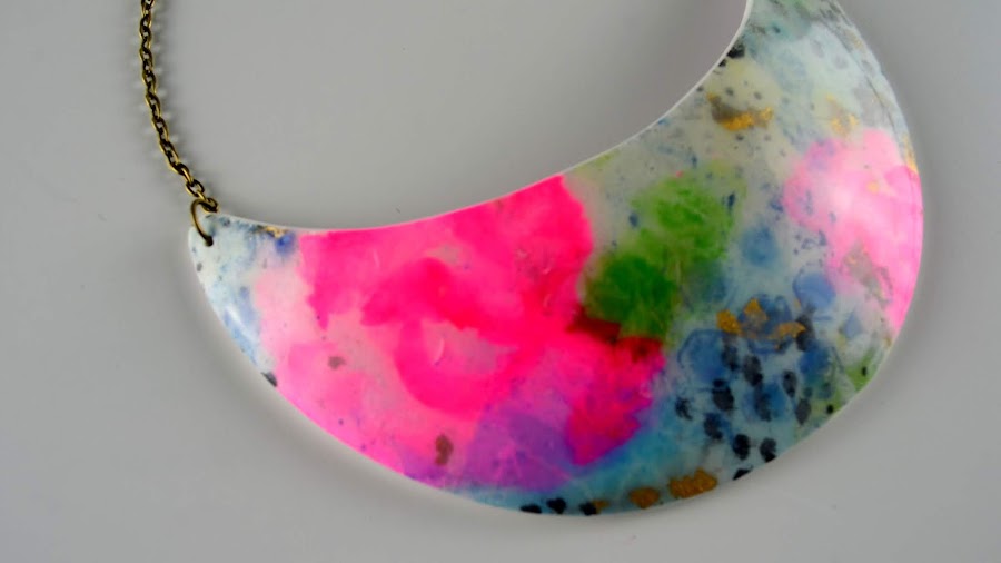 collar mixed media arcilla polimérica