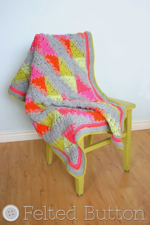 Puzzle Patch Blanket Crochet Pattern by Felted Button