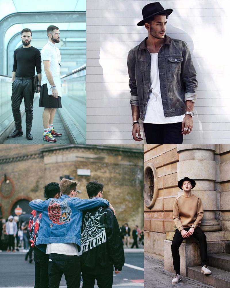 Inspiração de looks masculinos para ir bem o Rock in Rio Por favor, você está indo para um festival de música. Não importa o tipo de música, importa a vibe, as pessoas e o fato de ser um festival. Abuse das cores e dos formatos assim como das estampas, dos estilos, dos tecidos. Não é errado se você se sente bem.