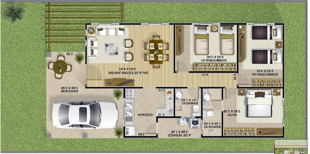 denah rumah minimalis 1 lantai ukuran 6x15
