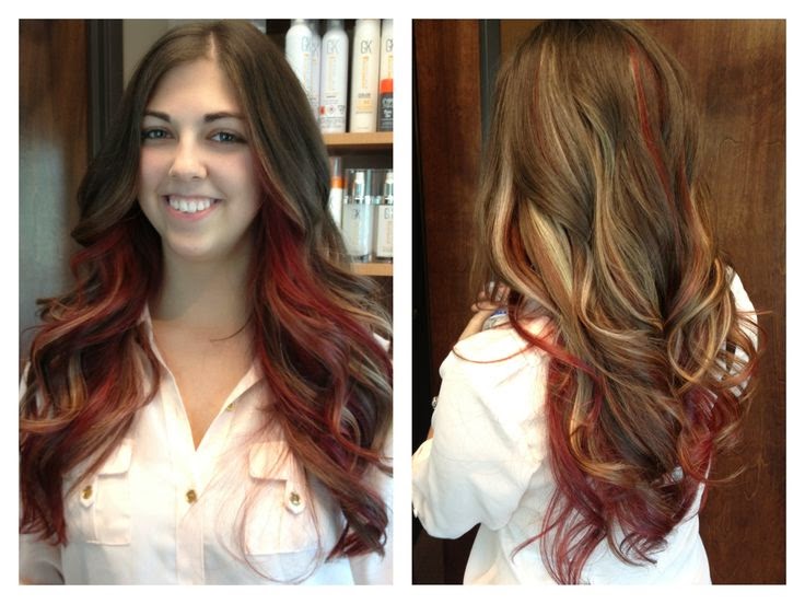 Styles for Brown Hair With Blonde and Red Highlights | Women ...