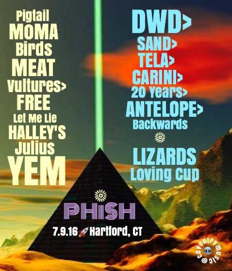 Phish 2016 Setlists and Art