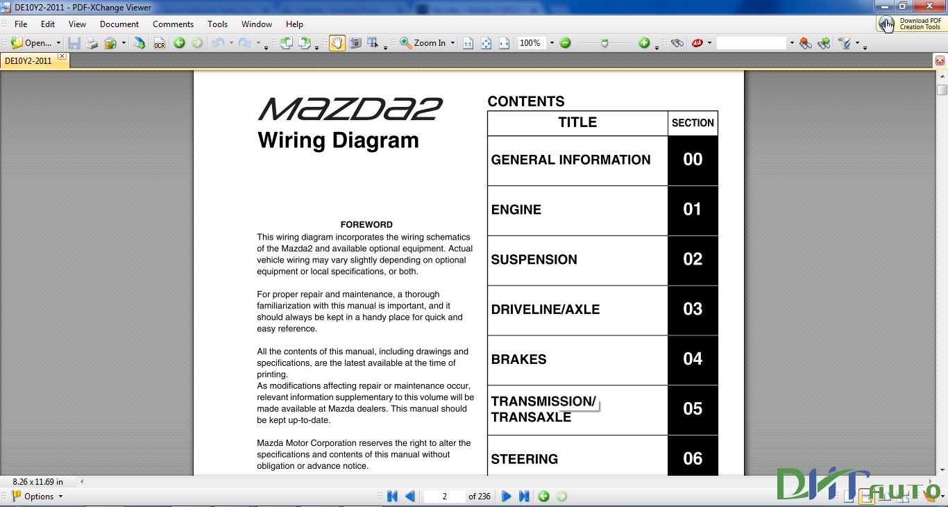 MAZDA 2 2012 WIRING DIAGRAM - Automotive Library
