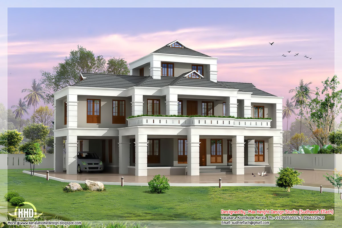 4 bedroom Indian  villa elevation Kerala home  design  