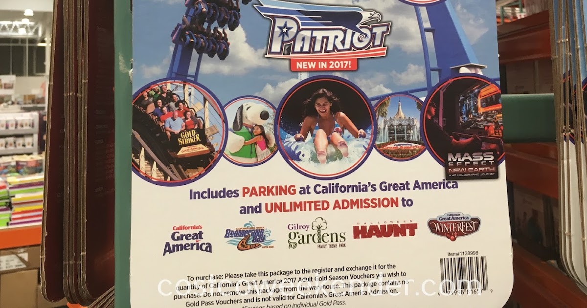 Great America 2017 Adult Gold Season Pass Costco Weekender