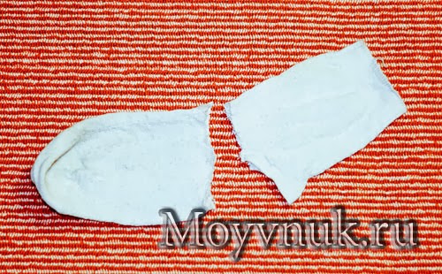 Снеговик из носков, как сделать Поделки из носков, фото