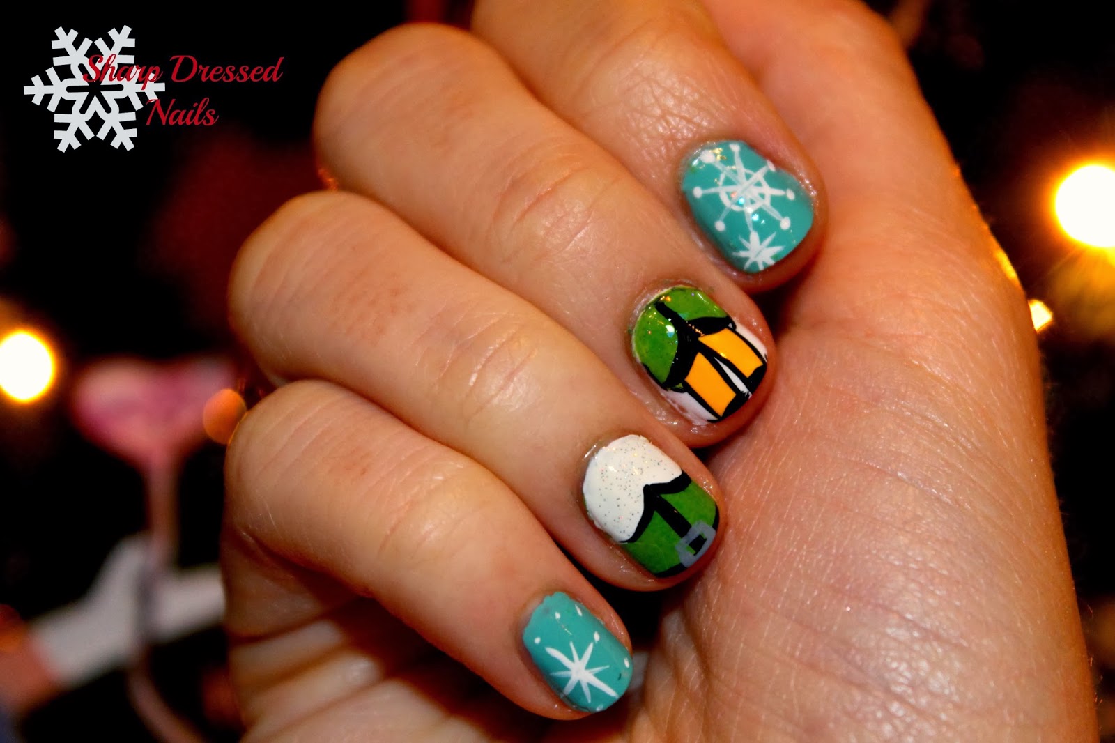 5. "Buddy the Elf" Christmas Sweater Nails - wide 7