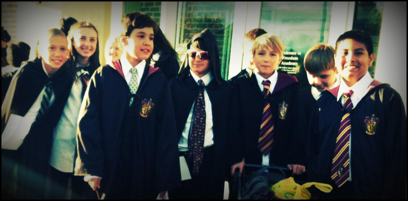 In the Pages of a Book Students at Platform 9 3/4