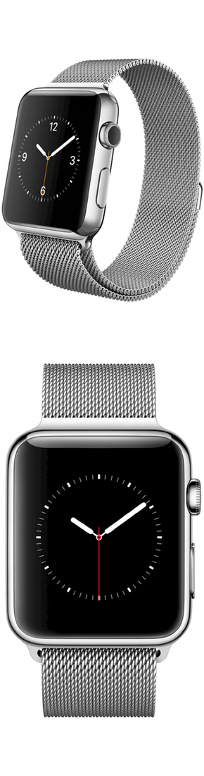 Apple® Apple® Watch 42mm Stainless Steel Case with Milanese Loop