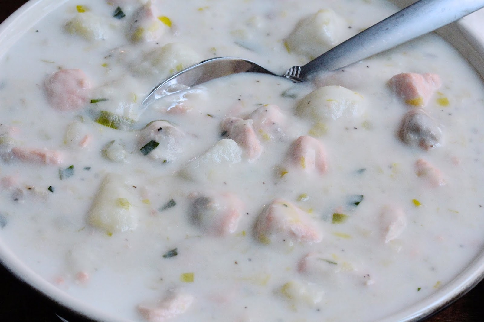 EASY SALMON LEEK CHOWDER In Good Flavor Great Recipes Great Taste