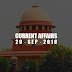 Current Affairs - Sep 29, 2018