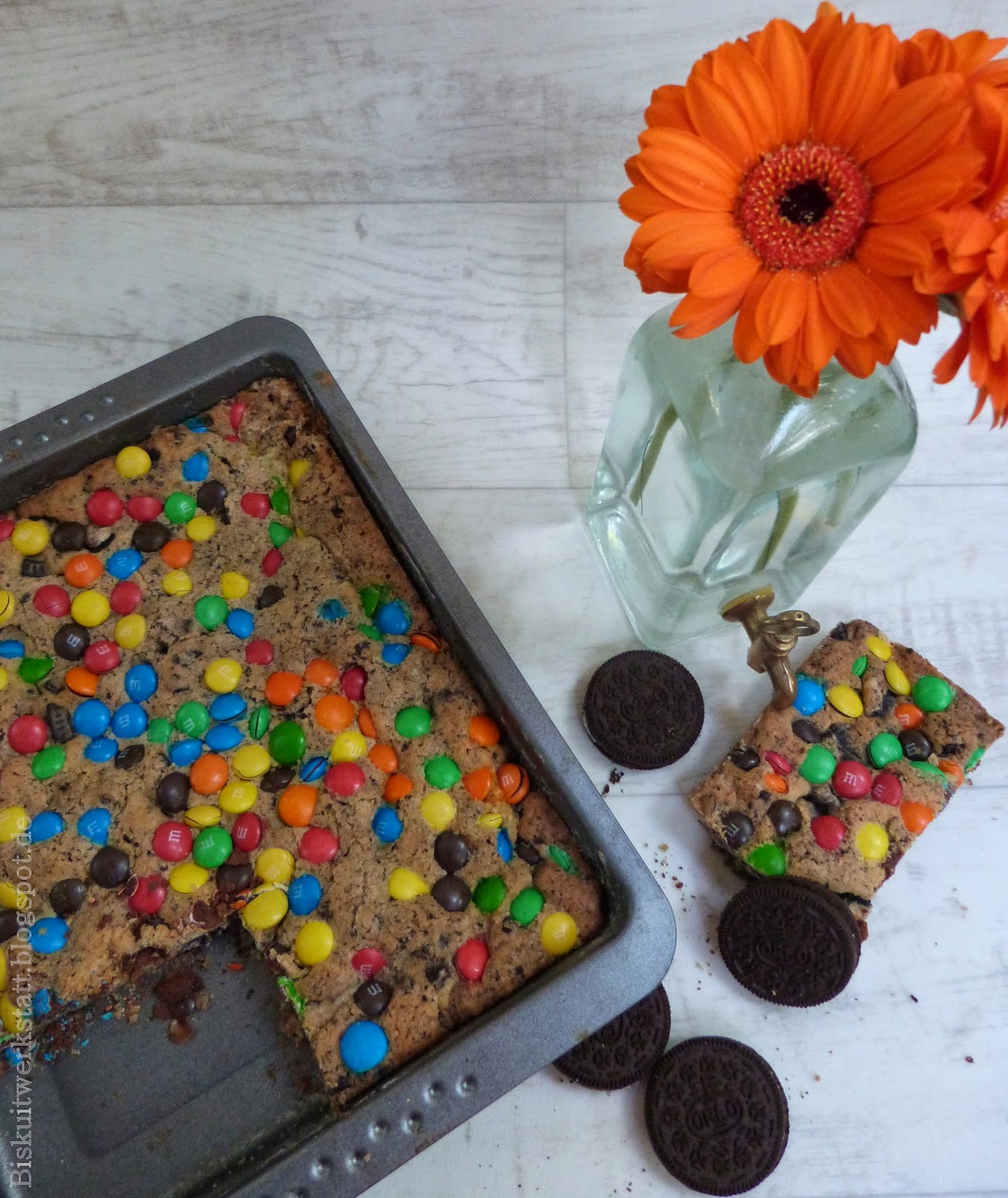 Himmlische M M Oreo Cookie Bars Biskuitwerkstatt