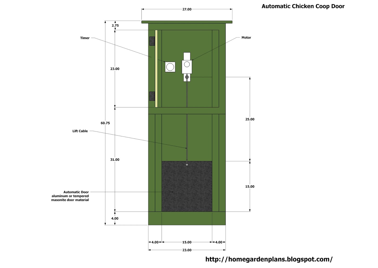 ... garden plans: Automatic Chicken Coop Door - Free Chicken Coop Plans