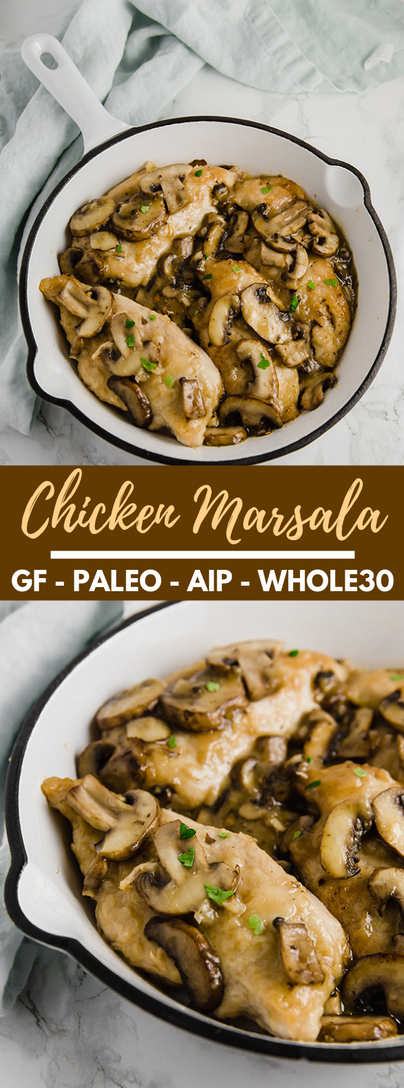 Chicken Marsala (Whole30, Paleo, AIP) #diet #healthy Chicken Marsala (Whole30, Paleo, AIP) #diet #healthy