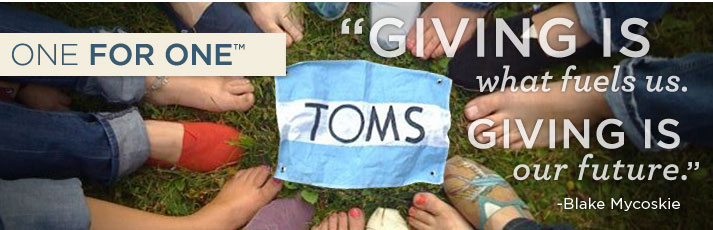 TOMS: One For One | A Very Sweet Blog