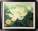 Tranh Lotus sơn màu Acrylique- Nắng Mai