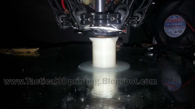 3D Printing a Rifle Stabilizer - Rostock Max White ABS 2 Rostock Max in action almost done