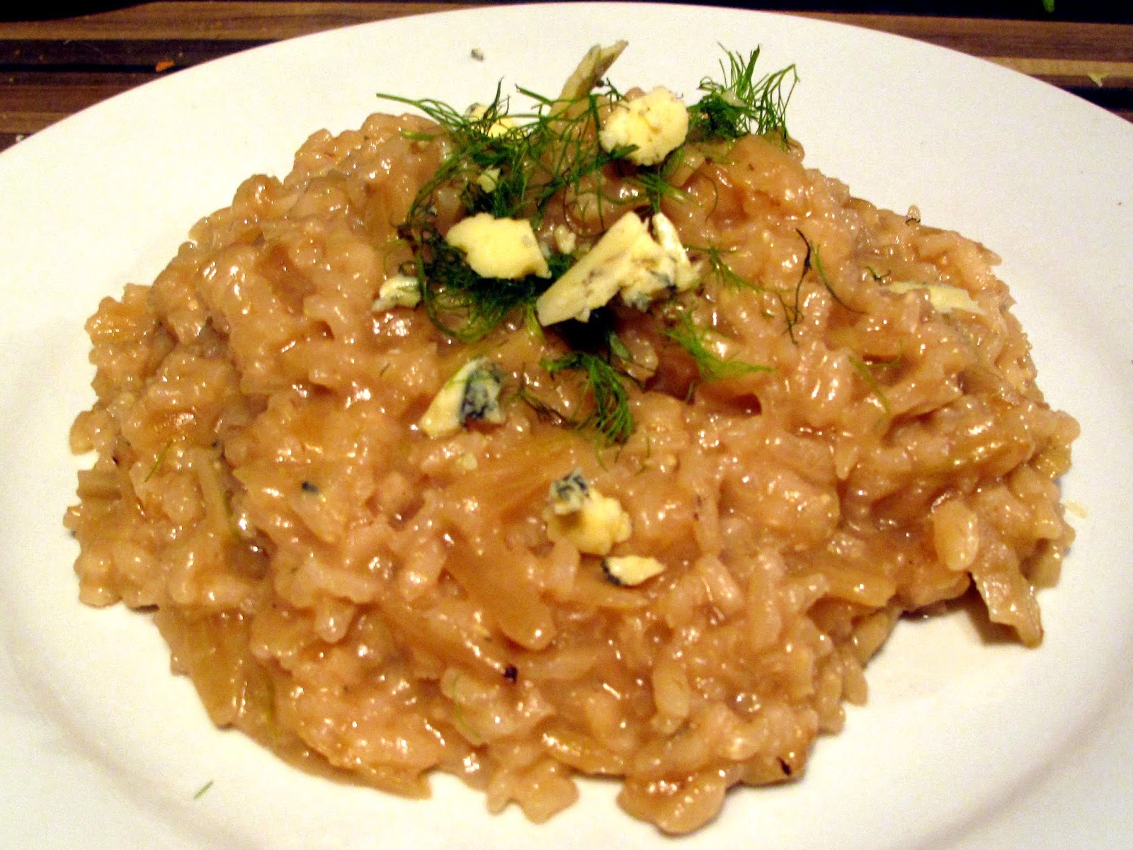 Veggie Londoner Caramelised fennel and blue cheese risotto