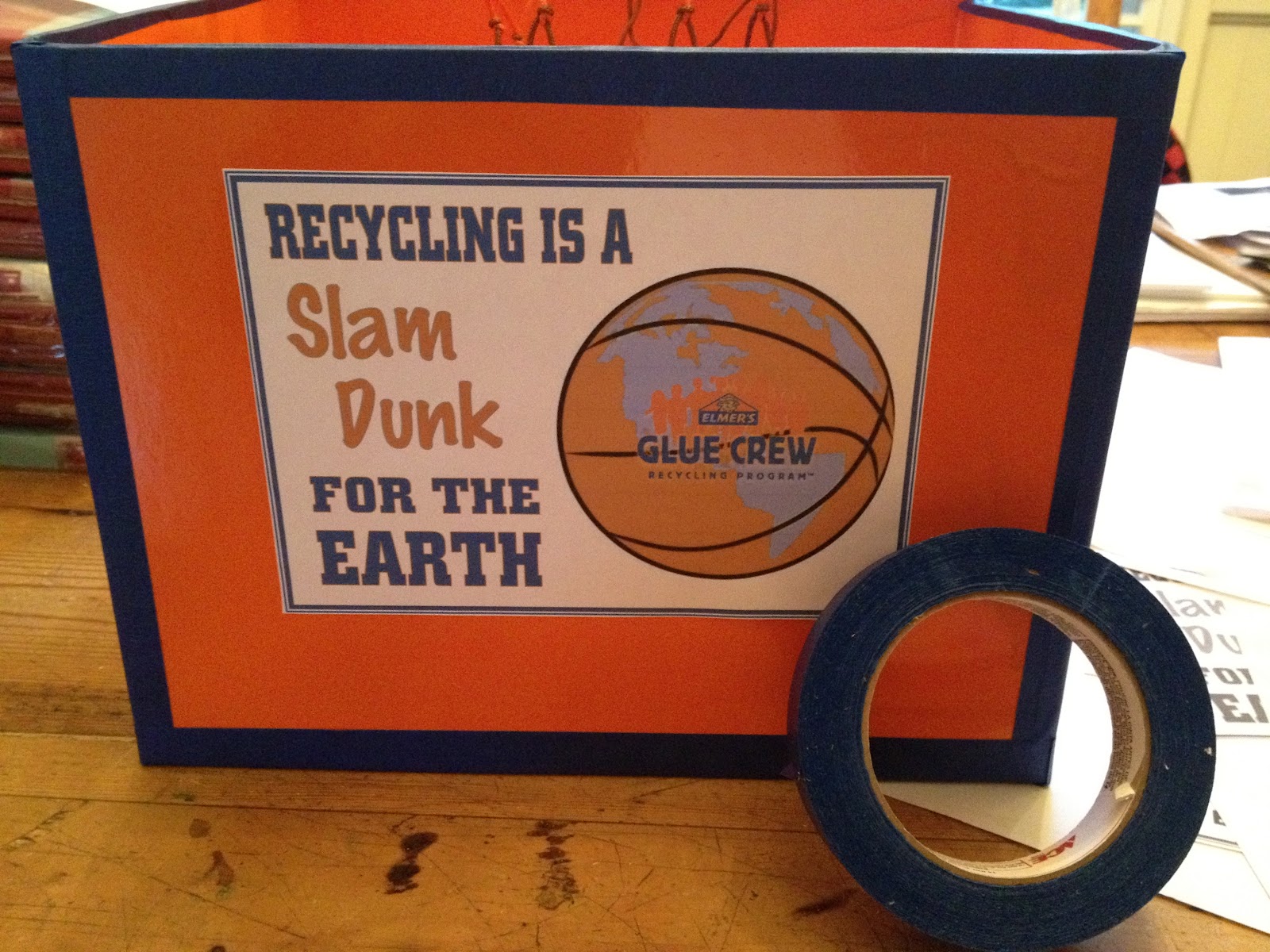 Basketballstyle Recycling Bin Elmer's Glue Crew Be Creative, Support