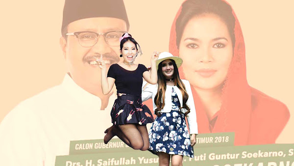Gus Ipul-Mbak Puti Gandeng Via Vallen dan Nella Kharisma Gus Ipul-Mbak Puti Gandeng Via Vallen dan Nella Kharisma