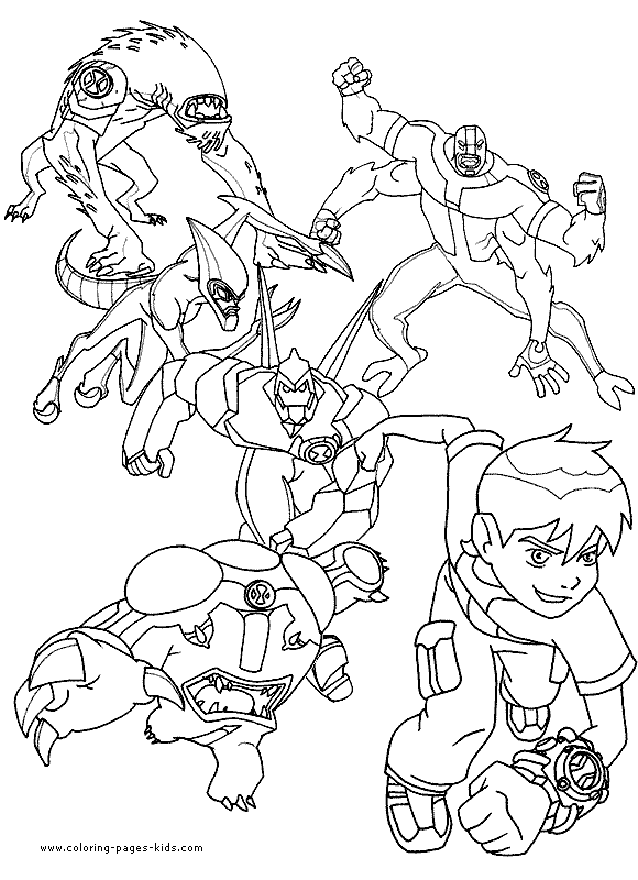 Desenhos do Ben 10 para Imprimir e Colorir