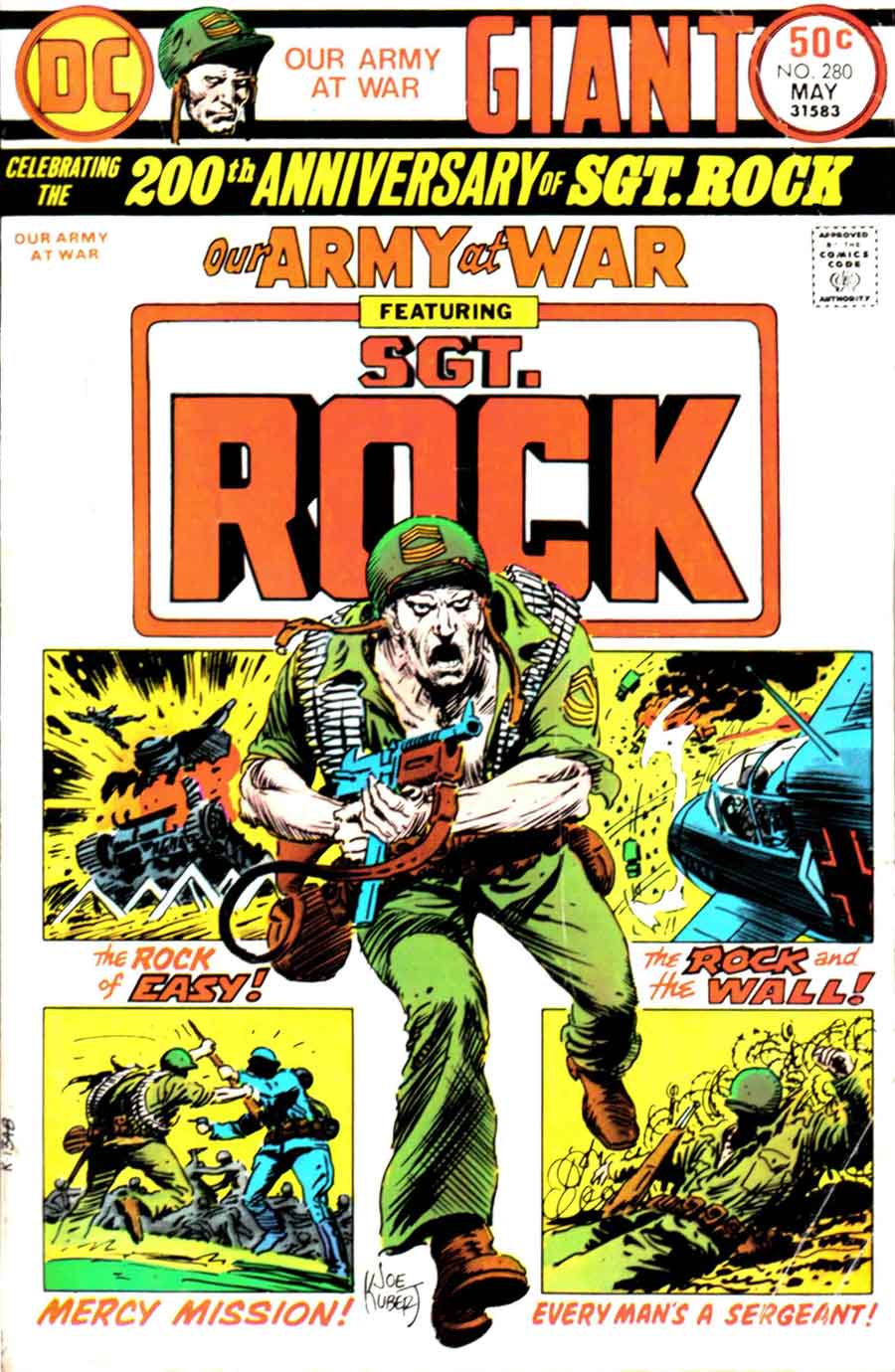 Our Army at War #280 dc bronze age cover art by Joe Kubert