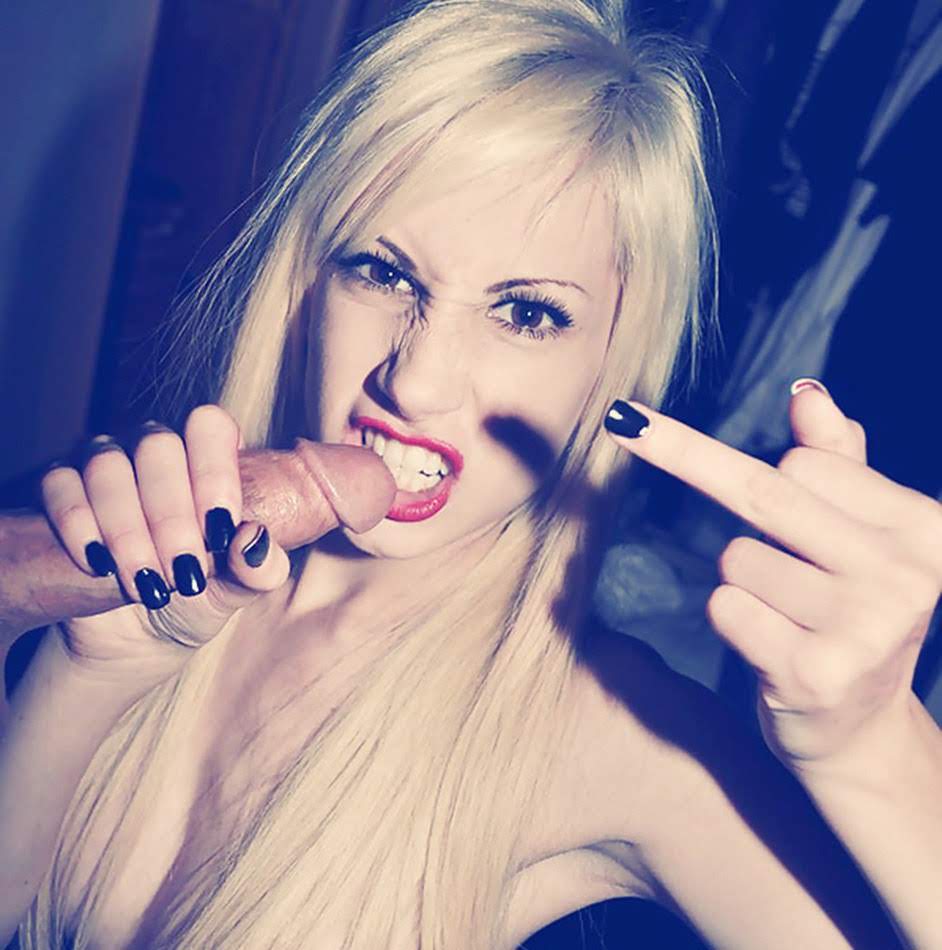 Naked gothic girls middle finger, xxx dick suched