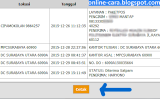 Cara Cek Kiriman Pos Indonesia Lacak Kiriman Pos online