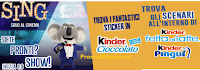 Con Kinder Ferrero subito in omaggio Sticker e scenari ''Sing'' Logo Con Kinder Ferrero subito in omaggio Sticker e scenari ''Sing''