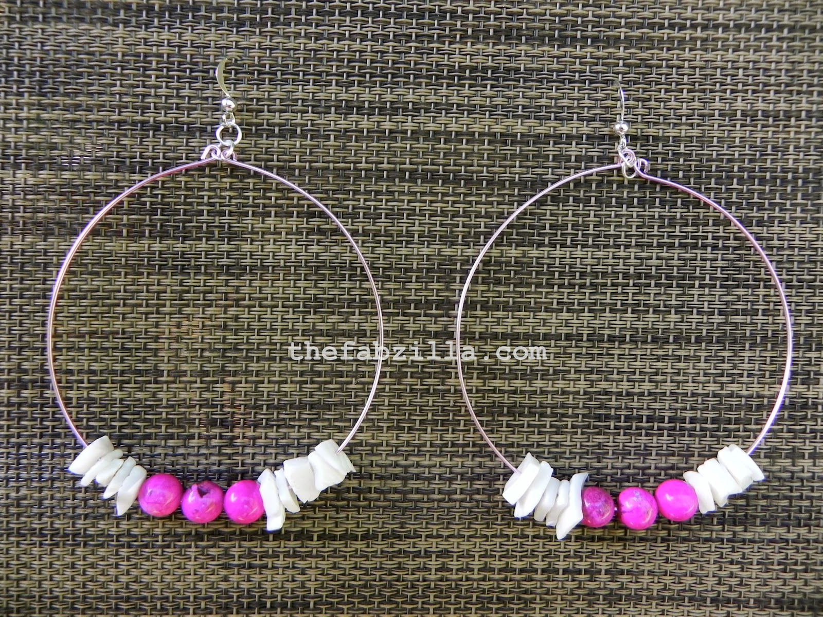 DIY Valentine | Pretty Pink Hoop Earrings - thefabzilla