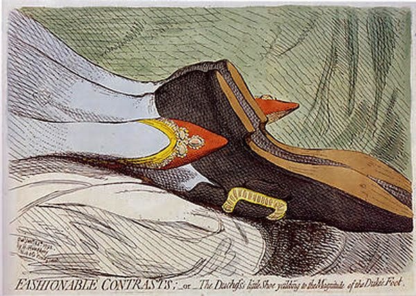 Fashionable Contrasts by James Gillray, 1792