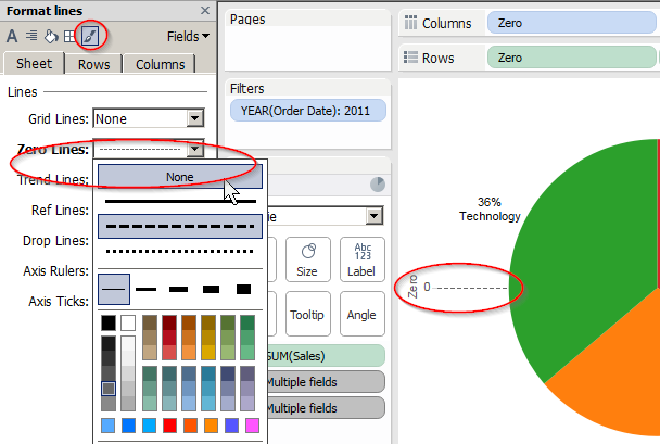 Tableau Double Pie Chart