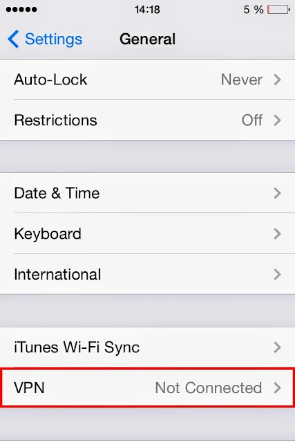 Cara Setting Pengaturan Internet VPN iOS