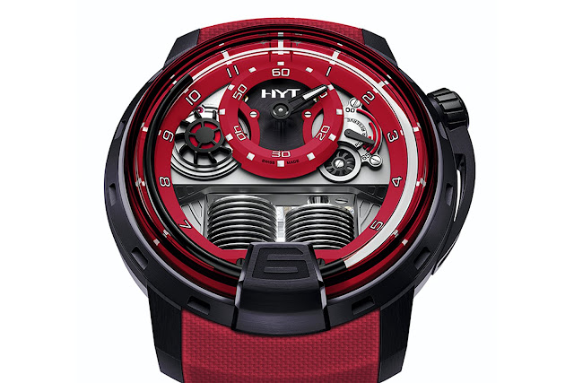 HYT THE COLOR BLOCK COLLECTION red blog debajo del reloj HYT THE COLOR BLOCK COLLECTION red blog debajo del reloj