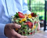 Seven-Layer Strawberry Salad with Homemade Poppy Seed Dressing (A Veggie Venture)