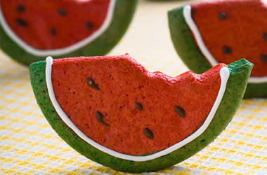 Watermelon Cookies (Kue Semangka)