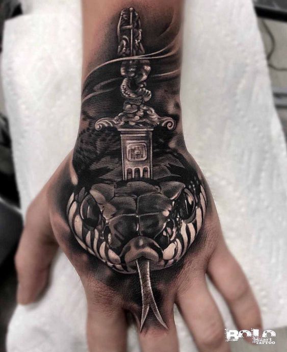 tattoo para mão masculina