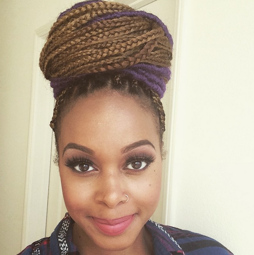 New Trend Box Braids with Thread Wrapped Braids Mixed In