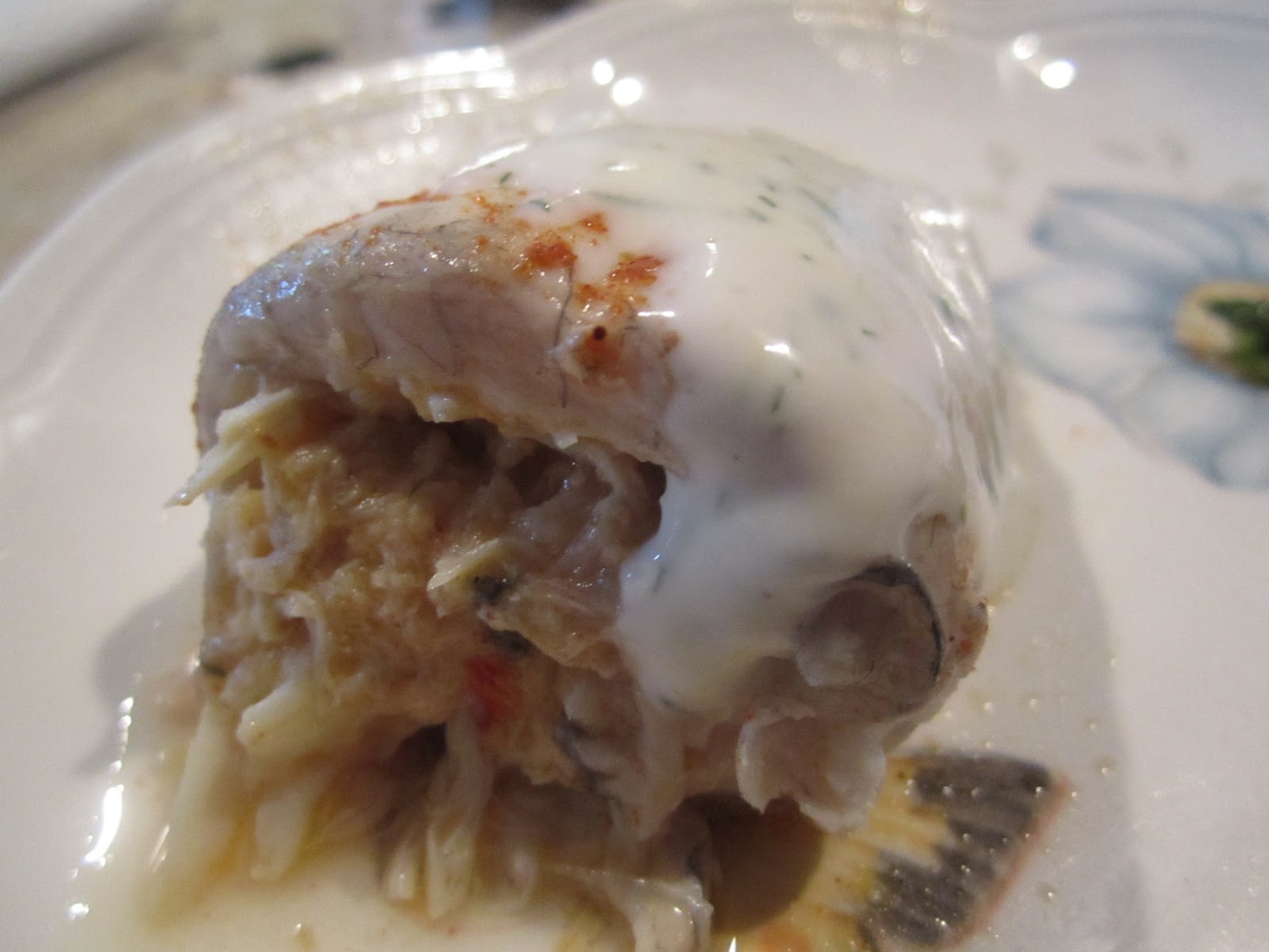 The Bear Cupboard CRABSTUFFED FLOUNDER FILLETS WITH CREAMY CAPERDILL