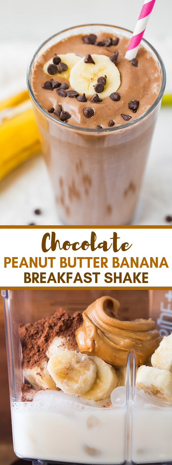 Chocolate Peanut Butter Banana Shake #drink #healthydrink Chocolate Peanut Butter Banana Shake #drink #healthydrink