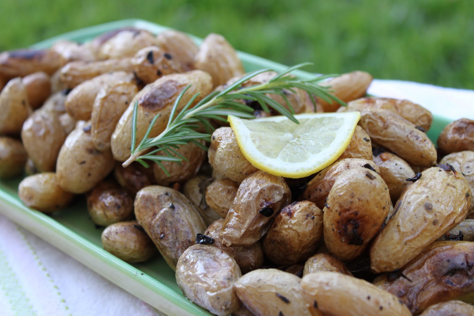 A Girl, a Market, a Meal... Roasted Baby Fingerling Potatoes