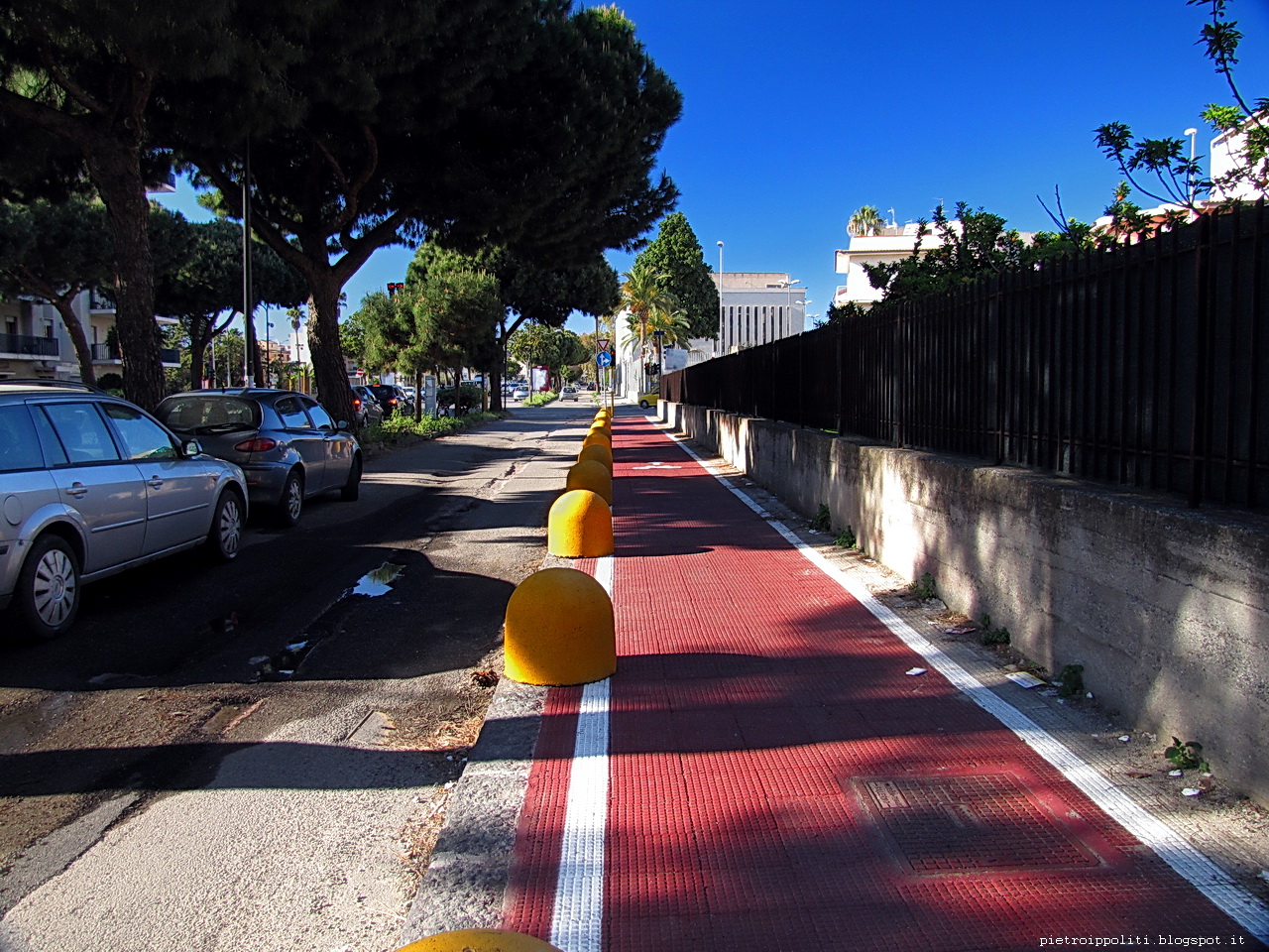 Termine pista ciclabile di RC direzione Nord Termine pista ciclabile di RC direzione Nord