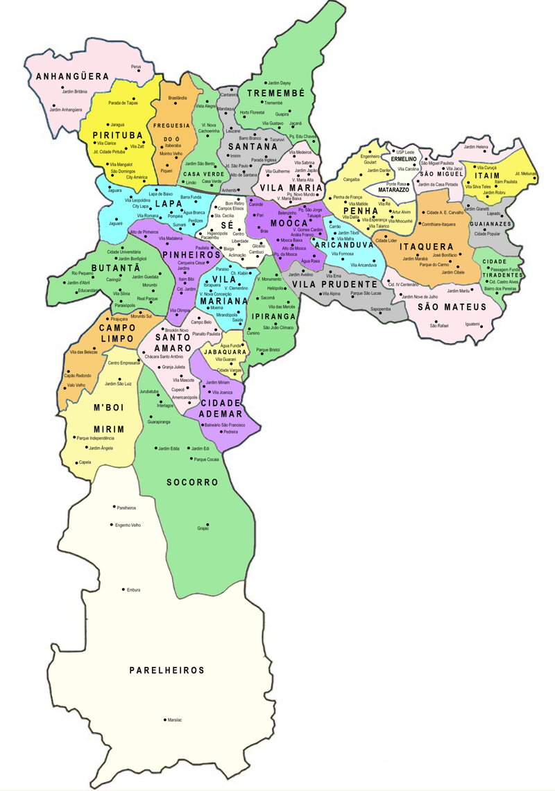 Quais são as fronteiras do Jaraguá?