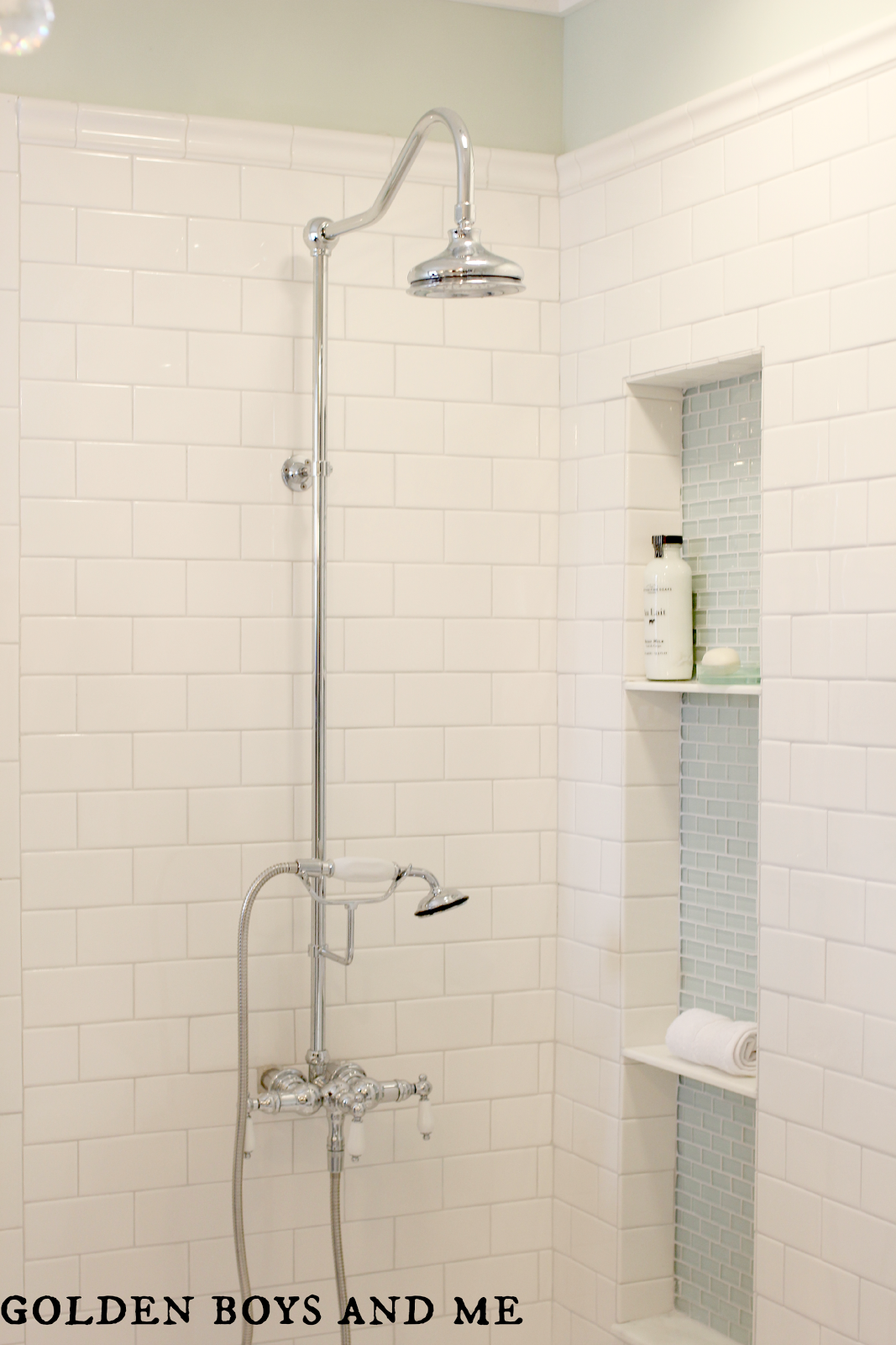 Master Bathroom {pedestal tub, white subway tile, carrera} | Golden ...