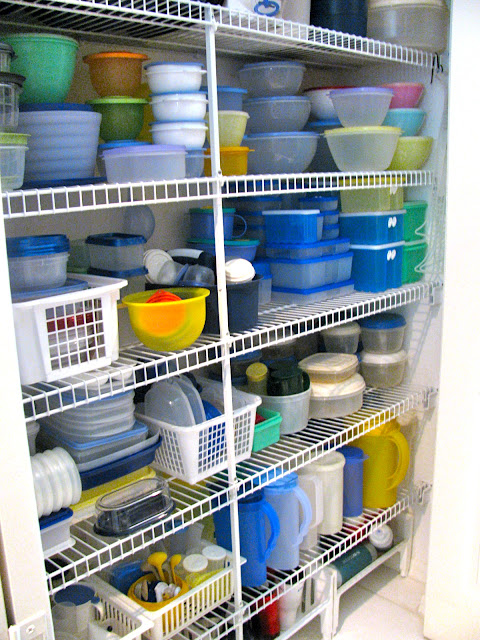 MAY DAYS: Organizing The Tupperware Storage Closet